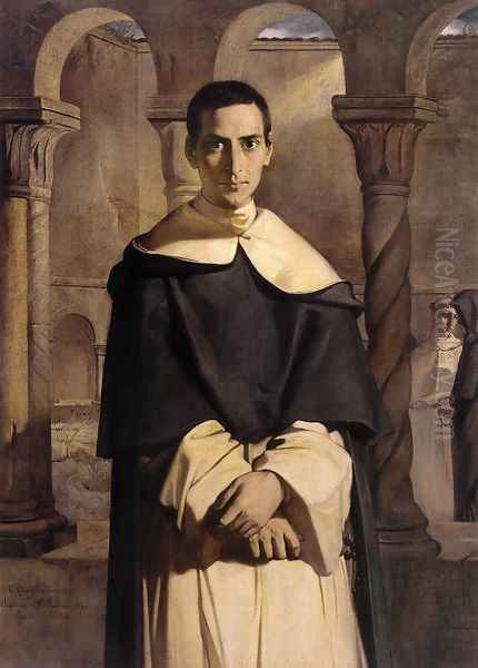 Portrait Of The Reverend Father Dominique Lacordaire Of The Order Of The Predicant Friars Oil Painting by Theodore Chasseriau