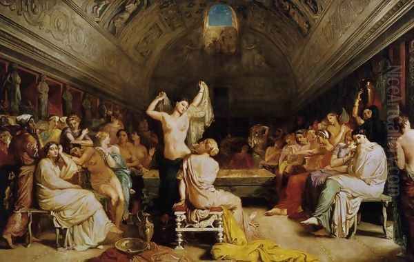 The Tepidarium, 1853 Oil Painting by Theodore Chasseriau