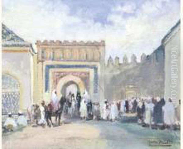 Sortie Du Sultan Oil Painting by Gaston Jules L. Durel