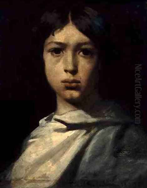 Portrait of a Young Boy, or The Artist's Colour Grinder, 1839 Oil Painting by Theodore Chasseriau