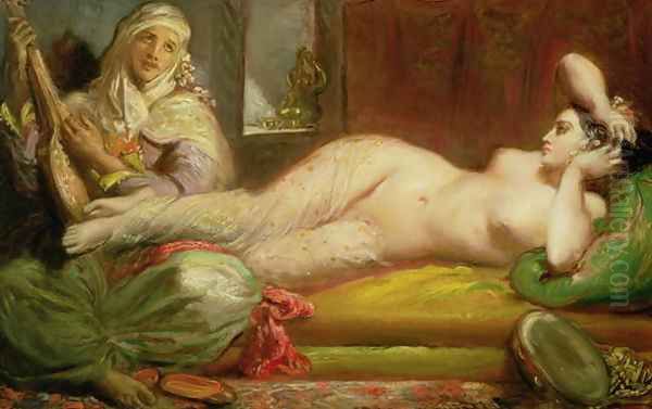 Reclining Odalisque, 1853 Oil Painting by Theodore Chasseriau