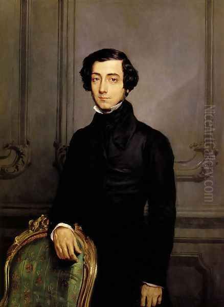 Portrait Of Alexis De Toqueville Oil Painting by Theodore Chasseriau