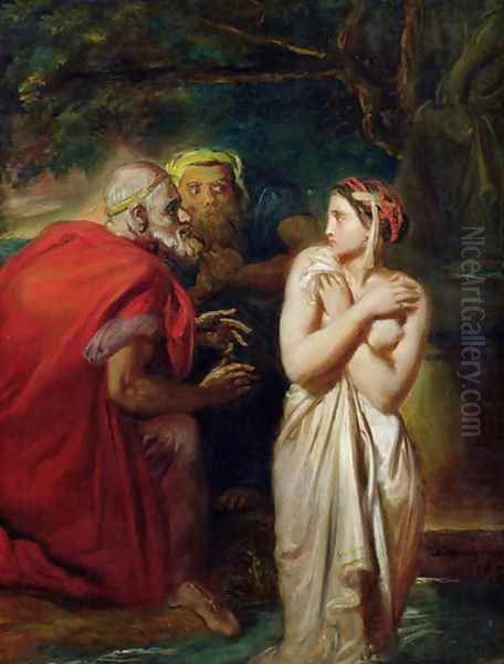 Susanna and the Elders, 1856 Oil Painting by Theodore Chasseriau