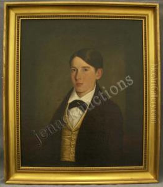 Portrait Of Ayoung Man Oil Painting by George Henry Durrie