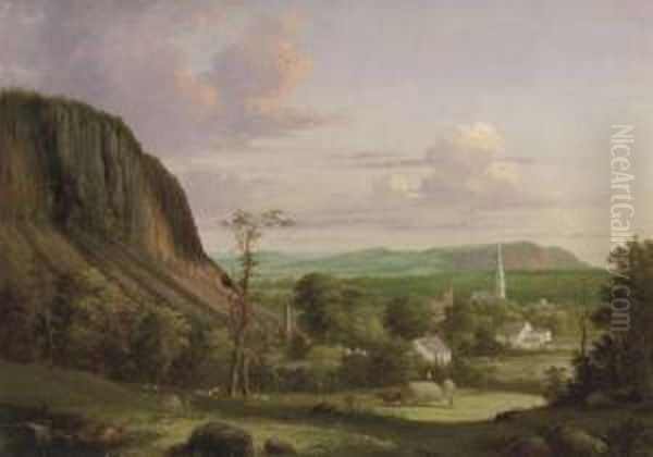 View Of Westville Oil Painting by George Henry Durrie