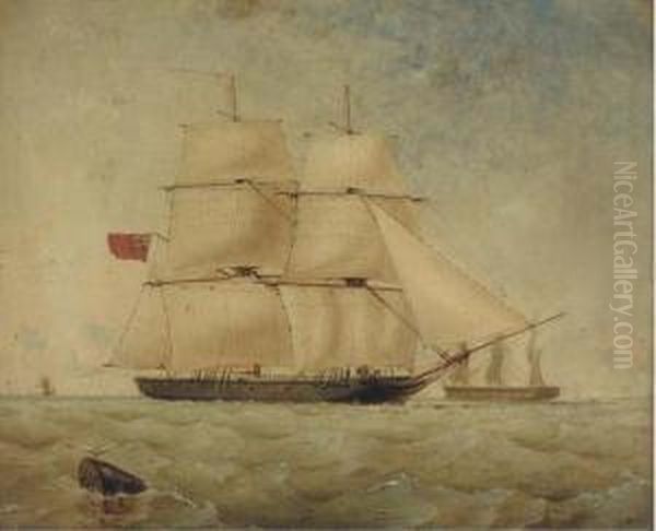 Sea Lark Running Inshore Oil Painting by Thomas Goldsworth Dutton