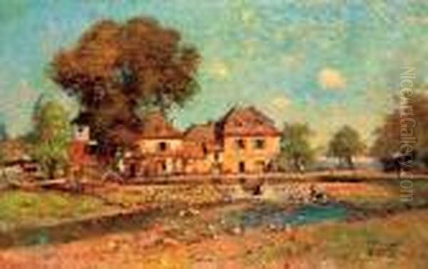 La Ferme Oil Painting by Leon Duval-Gozlan