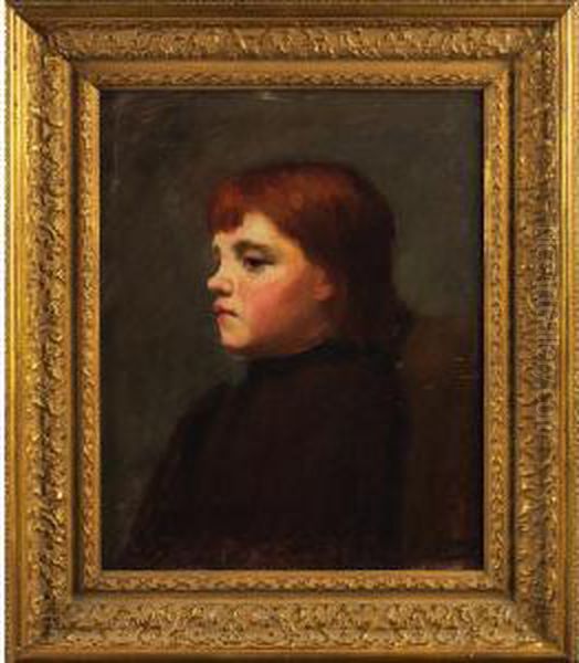 Portrait Of A Girl Oil Painting by Frank Duveneck