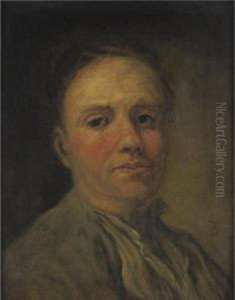 Portrait Of A German Peasant Oil Painting by Frank Duveneck