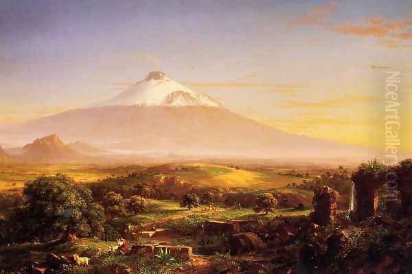 Mount Etna Oil Painting by Thomas Cole