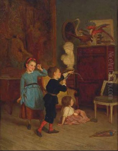 The Young Archer Oil Painting by Theophile-Emmanuel Duverger