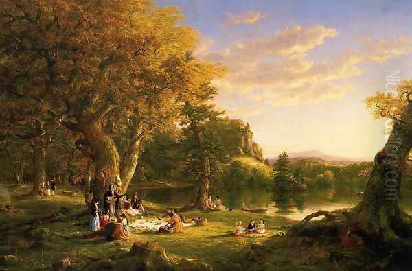 The Picnic 1846 Oil Painting by Thomas Cole