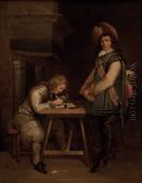 In Der Schreibstube Oil Painting by Willem Cornelisz. Duyster