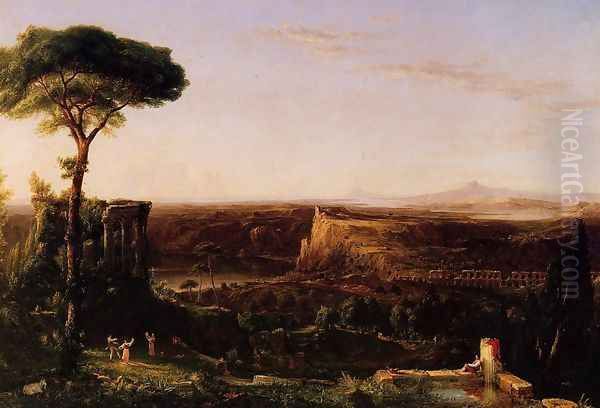 Italian Scene, Composition Oil Painting by Thomas Cole