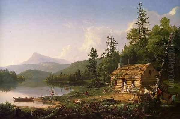 Home in the Woods, 1847 Oil Painting by Thomas Cole