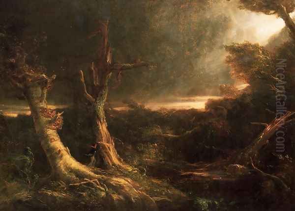 Tornado Oil Painting by Thomas Cole