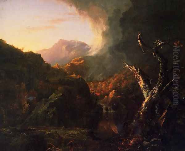 Landscape with Dead Trees Oil Painting by Thomas Cole