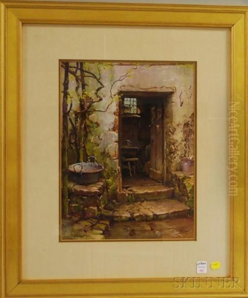 The Kitchen Doorway Oil Painting by Hezekiah Anthony Dyer