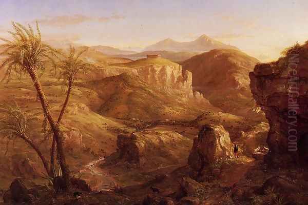 The Vale and Temple of Segesta, Sicily Oil Painting by Thomas Cole