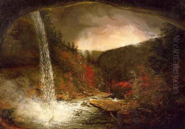 Kaaterskill Falls Oil Painting by Thomas Cole