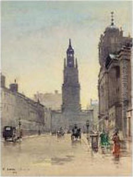 Evening, West George Street Oil Painting by Robert Eadie