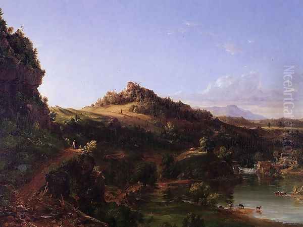 Catskill Scenery Oil Painting by Thomas Cole