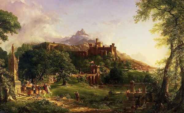 The Departure Oil Painting by Thomas Cole