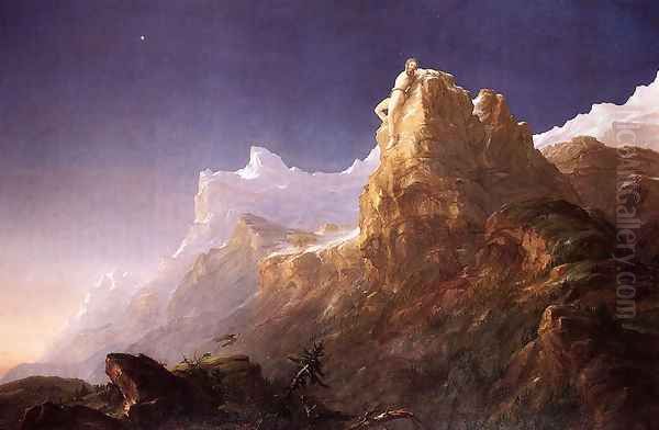 Prometheus Bound Oil Painting by Thomas Cole