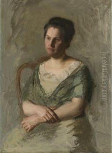 Mrs. William Shaw Ward Oil Painting by Thomas Cowperthwait Eakins