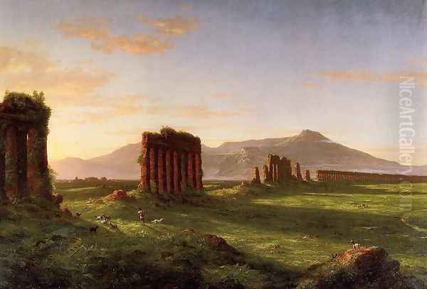 Roman Campagna Oil Painting by Thomas Cole