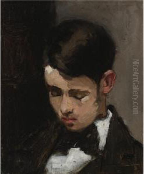 Portrait Of Harry W. Barnitz Oil Painting by Thomas Cowperthwait Eakins