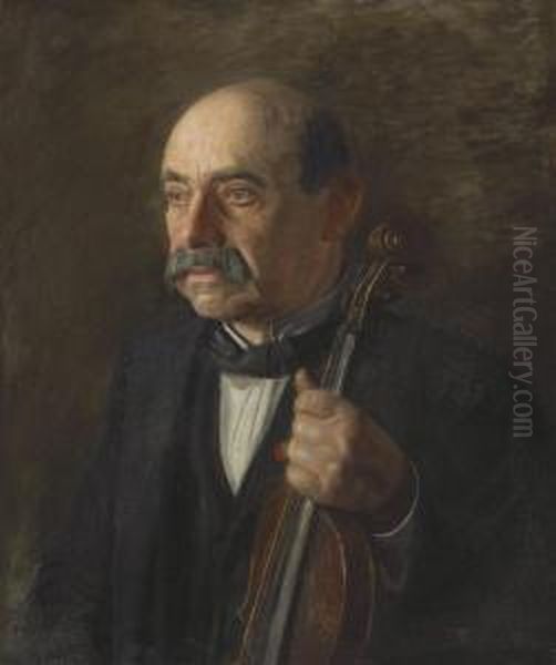 Major Manuel Waldteufel Oil Painting by Thomas Cowperthwait Eakins