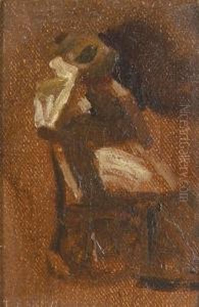 Seated Figuresketch Oil Painting by Thomas Cowperthwait Eakins