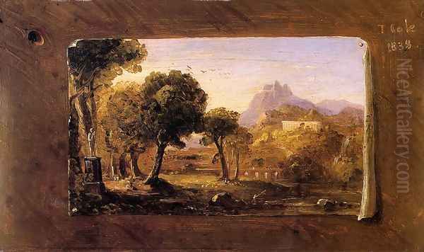 Study for 'Dream of Arcadia' Oil Painting by Thomas Cole