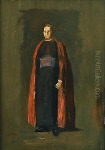 The Cardinal Oil Painting by Thomas Cowperthwait Eakins