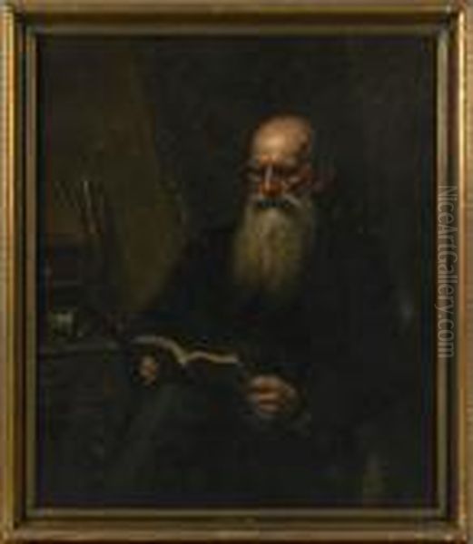 Portrait Of Charles L. Fussell Oil Painting by Thomas Cowperthwait Eakins