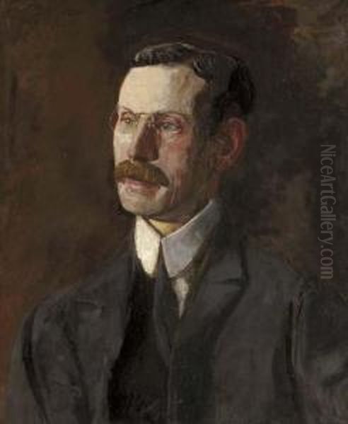 Ernest Lee Parker Oil Painting by Thomas Cowperthwait Eakins