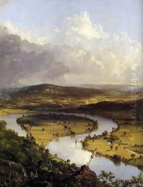 View from Mount Holyoke, Northamptom, Massachusetts, after a Thunderstorm (detail) 1836 Oil Painting by Thomas Cole