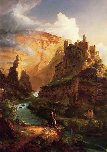 Valley of the Vaucluse Oil Painting by Thomas Cole