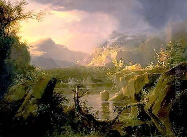 Romantic Landscape Oil Painting by Thomas Cole