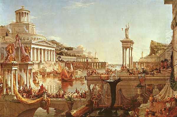 The Course of the Empire: The Consummation Oil Painting by Thomas Cole