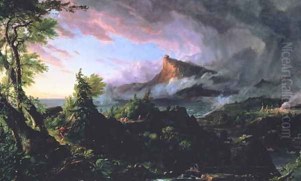 The Course of Empire The Savage State 1833-36 Oil Painting by Thomas Cole