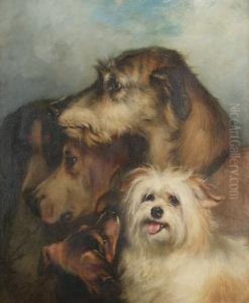 Sporting Companions Oil Painting by Thomas William Earl