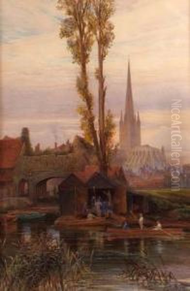 The Watergate, Norwich Oil Painting by Charles Earle