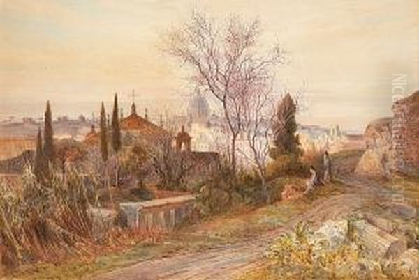 View From The Palatine Hill, Rome Oil Painting by Charles Earle