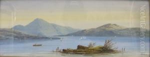 A Loch Oil Painting by Edwin Earp