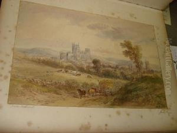 Views Of Wells Cathedral, Eton College Chapel And Portraitstudies Oil Painting by Henry Earp