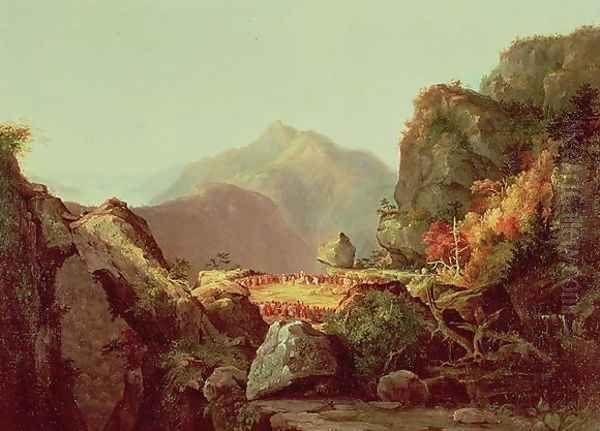 Scene from The Last of the Mohicans 1826 Oil Painting by Thomas Cole