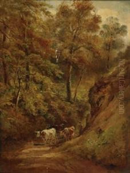 Lane At Pulborough Oil Painting by Henry Earp