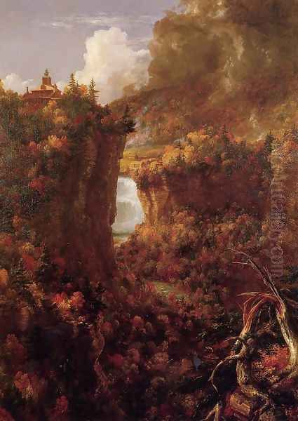 Portage Falls on the Genesee Oil Painting by Thomas Cole